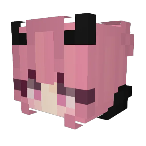 Emily389 Minecraft avatar head, 3D render