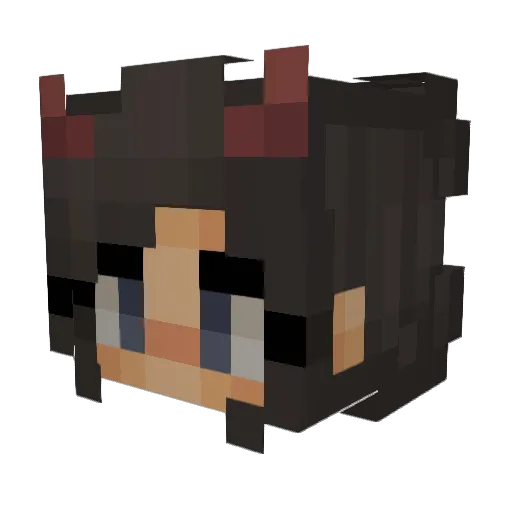 Emily420s Minecraft avatar head, 3D render