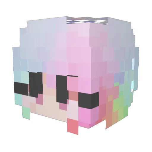 Emily5007 Minecraft avatar head, 3D render