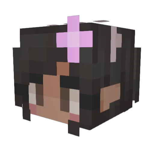 Emily551 Minecraft avatar head, 3D render