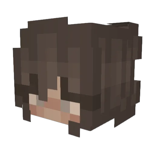 Emily90 Minecraft avatar head, 3D render