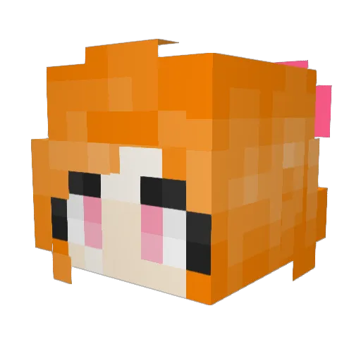 EmilyC124 Minecraft avatar head, 3D render