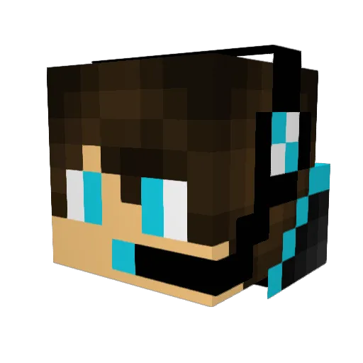 EmilyDawnT Minecraft avatar head, 3D render
