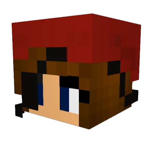 EmilyDenSeje Minecraft avatar head, 3D render