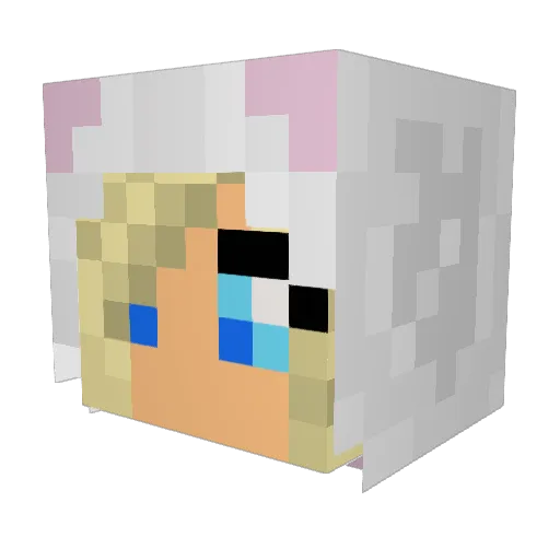 EmilyElephant Minecraft avatar head, 3D render