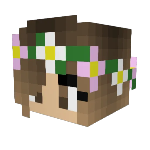 EmilyJune Minecraft avatar head, 3D render