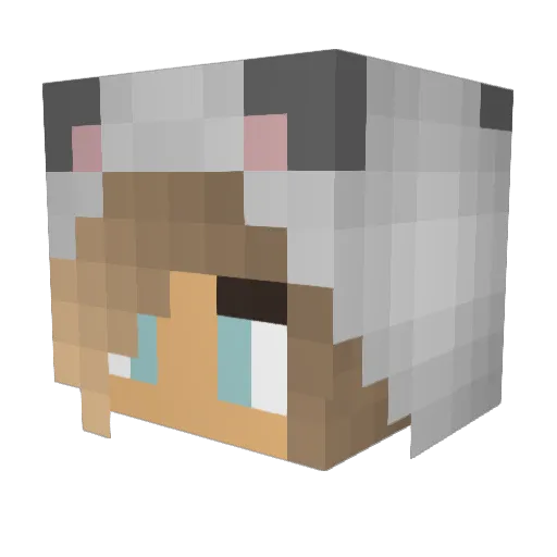EmilyKnightWing Minecraft avatar head, 3D render