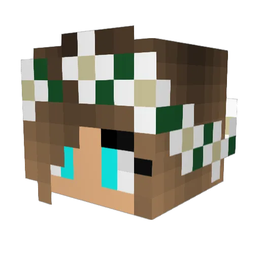 EmilyKnowler Minecraft avatar head, 3D render