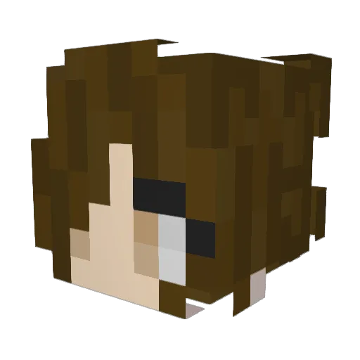 EmilyOlson Minecraft avatar head, 3D render