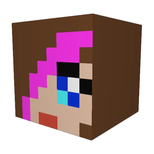 EmilyRichardson_ Minecraft avatar head, 3D render