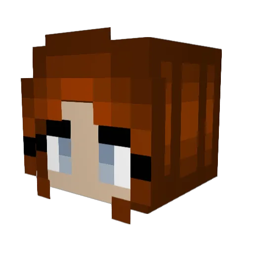 EmilyRosey Minecraft avatar head, 3D render