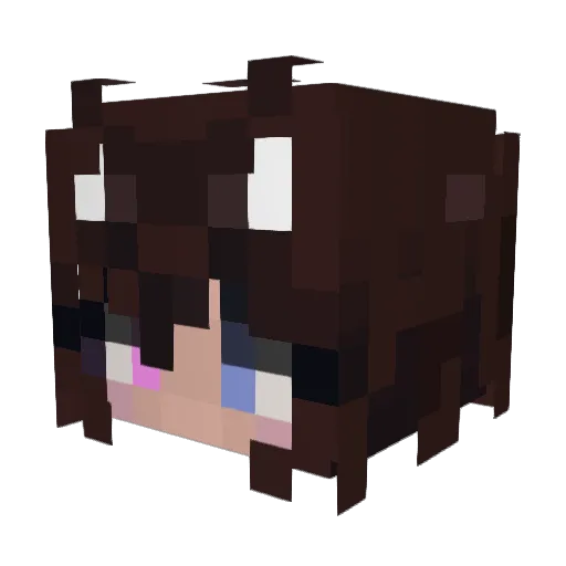 EmilySakuna Minecraft avatar head, 3D render