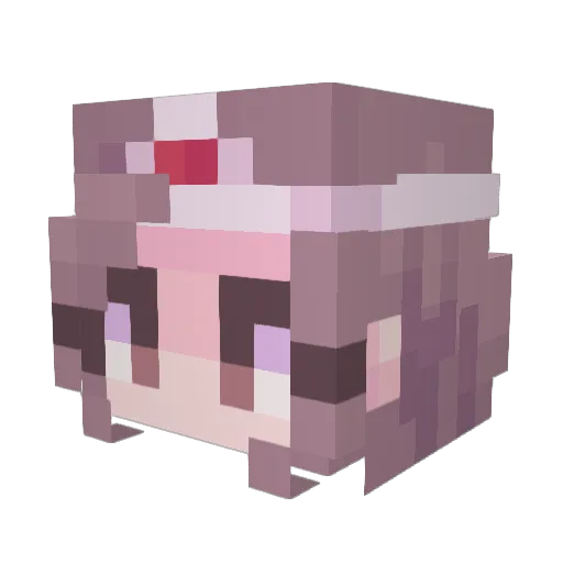 EmilyTranz Minecraft avatar head, 3D render