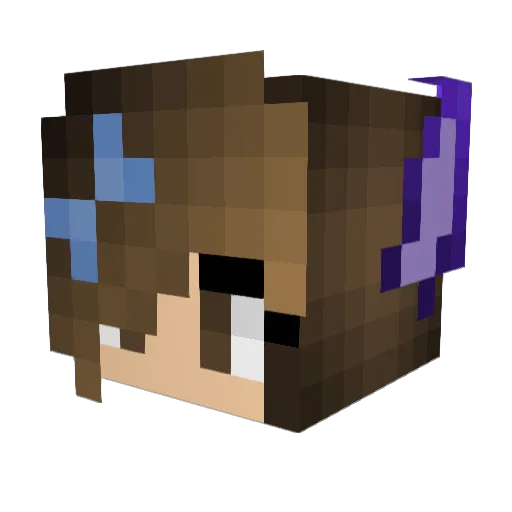 Emily_Chan_07 Minecraft avatar head, 3D render