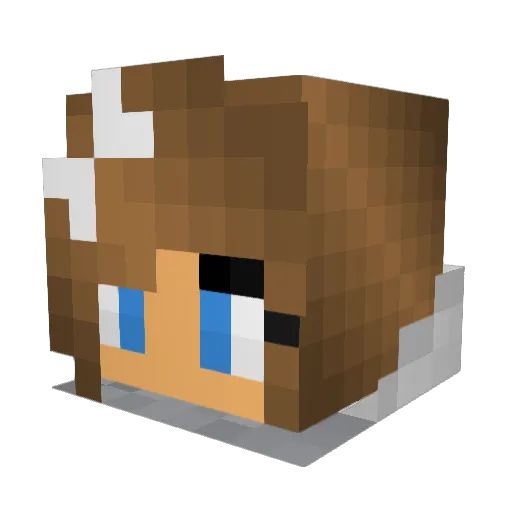 Emily_Mov Minecraft avatar head, 3D render
