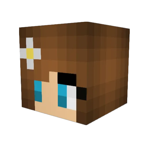 Emily_marvel Minecraft avatar head, 3D render