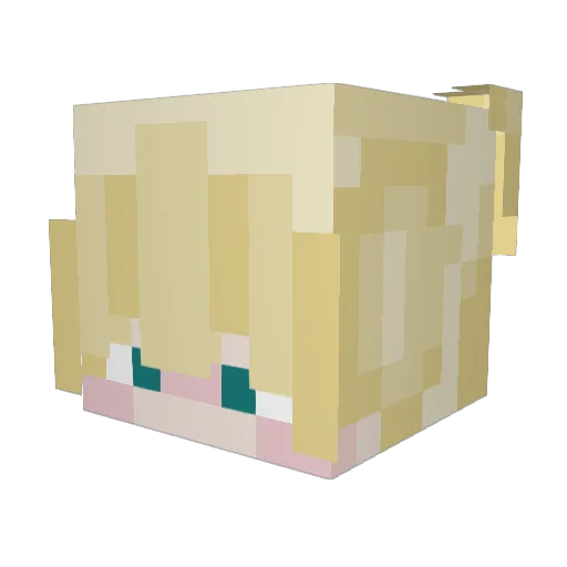 Emilya_Grande Minecraft avatar head, 3D render