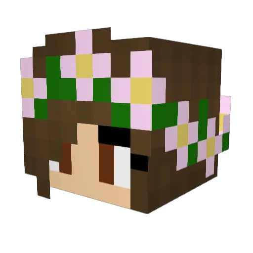 Emilycupcakes Minecraft avatar head, 3D render