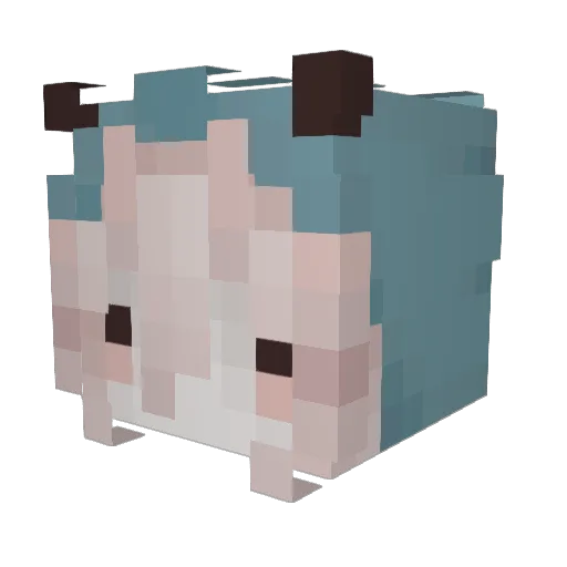 Emilykeksie Minecraft avatar head, 3D render