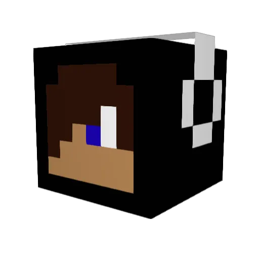 Emilynana Minecraft avatar head, 3D render