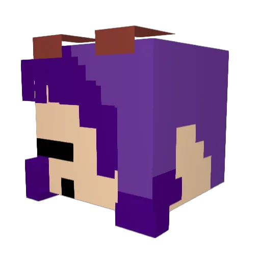 EmilyonMC Minecraft avatar head, 3D render