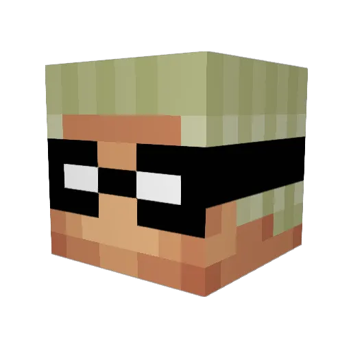 Eminem Minecraft avatar head, 3D render