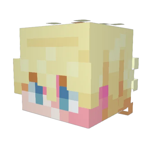 Emios Minecraft avatar head, 3D render
