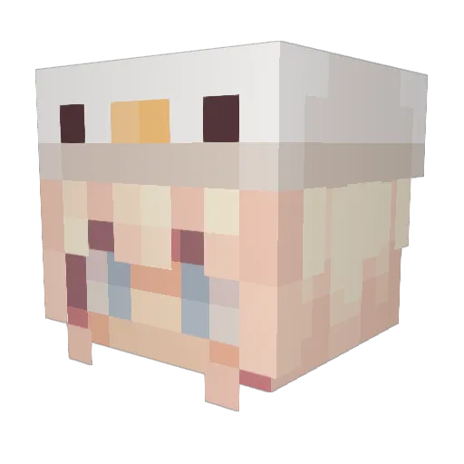 Emipuff Minecraft avatar head, 3D render