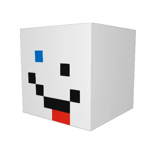 EmirAsin Minecraft avatar head, 3D render