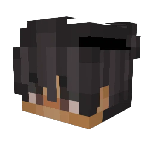 Emirhqnn Minecraft avatar head, 3D render