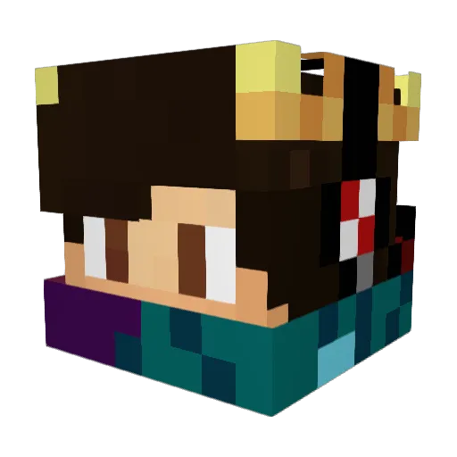 Emirilavya Minecraft avatar head, 3D render