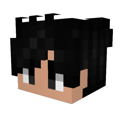 Emisanh Minecraft avatar head, 3D render