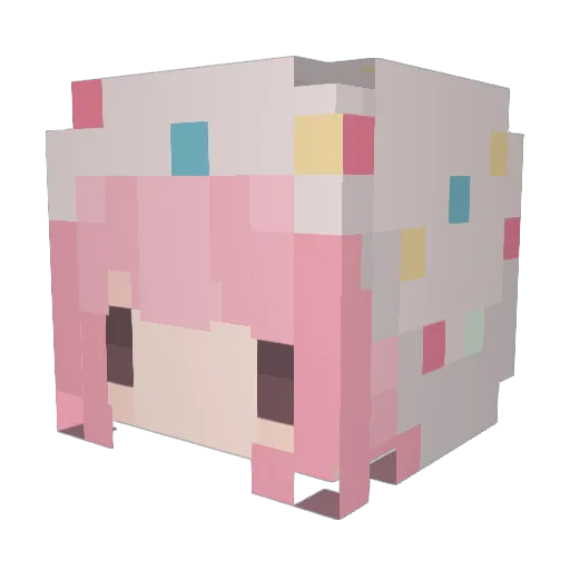 Emitorii Minecraft avatar head, 3D render