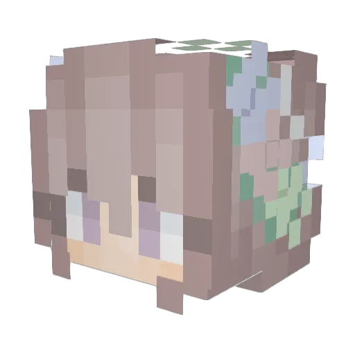 Emix23 Minecraft avatar head, 3D render