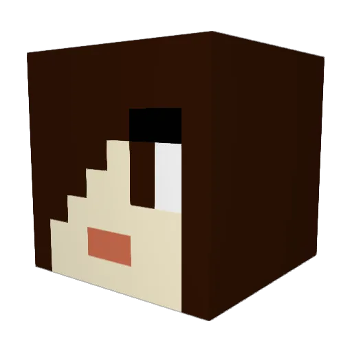 Emixix Minecraft avatar head, 3D render