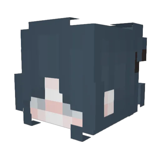 Emixshaa Minecraft avatar head, 3D render