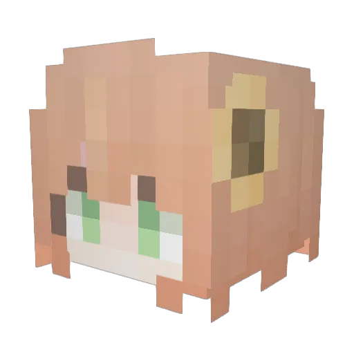 EmiyaMin Minecraft avatar head, 3D render