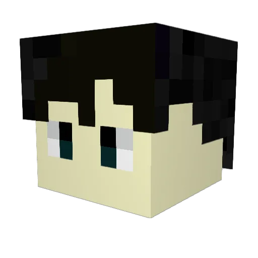 Emjayru Minecraft avatar head, 3D render