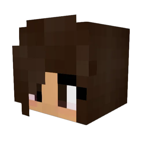 Emkary Minecraft avatar head, 3D render