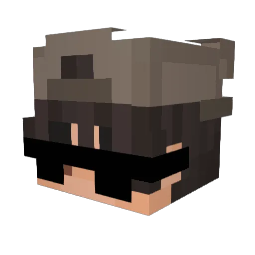 Emkashy Minecraft avatar head, 3D render