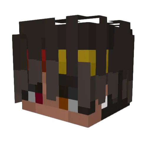 Emkofies Minecraft avatar head, 3D render