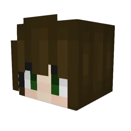 Emliy Minecraft avatar head, 3D render