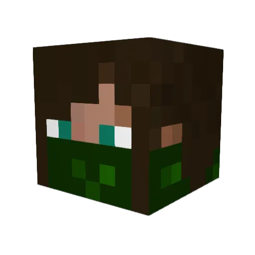 Emm09 Minecraft avatar head, 3D render