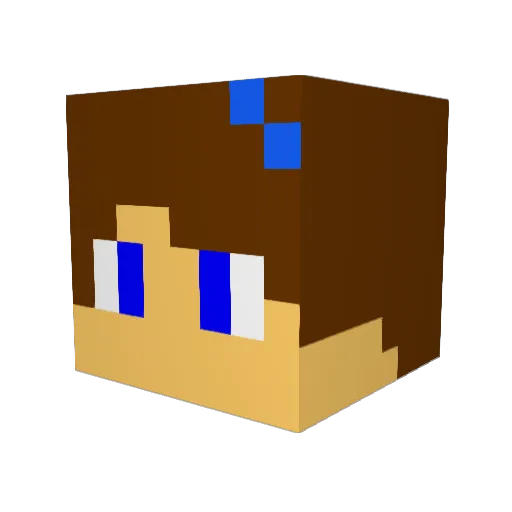Emm31 Minecraft avatar head, 3D render