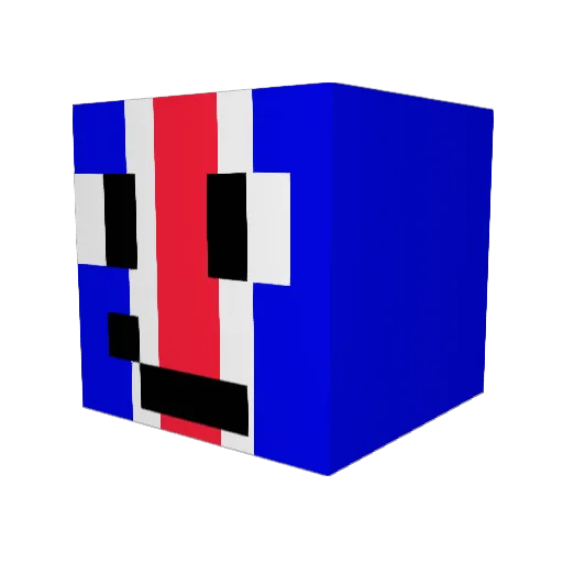 EmmSnip3r Minecraft avatar head, 3D render