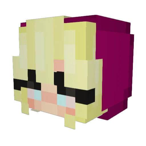 Emm_Eleven_As Minecraft avatar head, 3D render