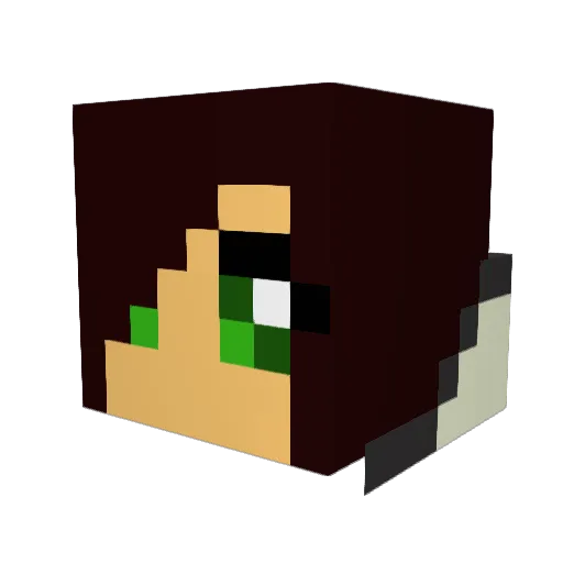 Emma0207 Minecraft avatar head, 3D render