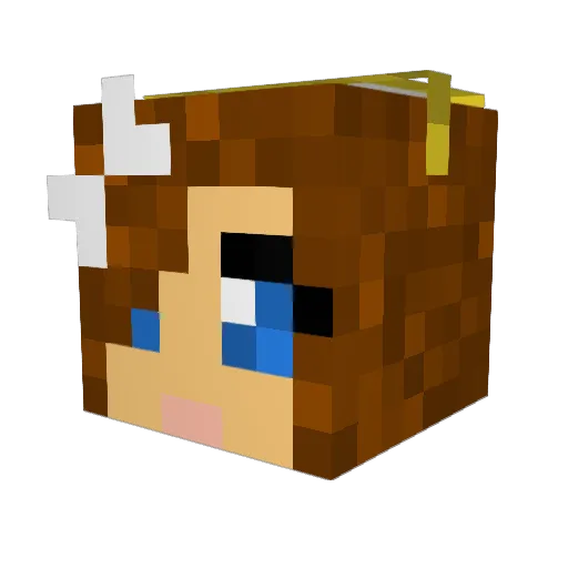 Emma1052 Minecraft avatar head, 3D render