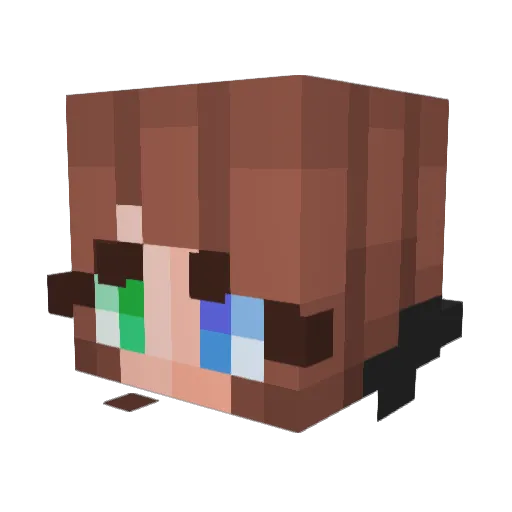 Emma1210 Minecraft avatar head, 3D render