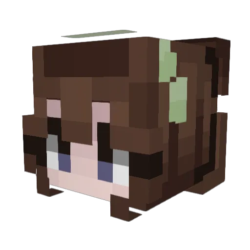 Emma1908 Minecraft avatar head, 3D render